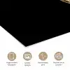 Goud - Vis - Haak - Zwart poster papier klein -closeup_NL