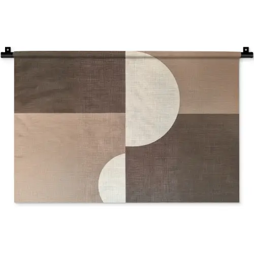 Raster - Halve cirkels - Contrast Wandkleed katoen klein -zz3d