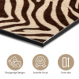 Zebra - Strepen - Bruin aluminium wit klein -closeup_DE