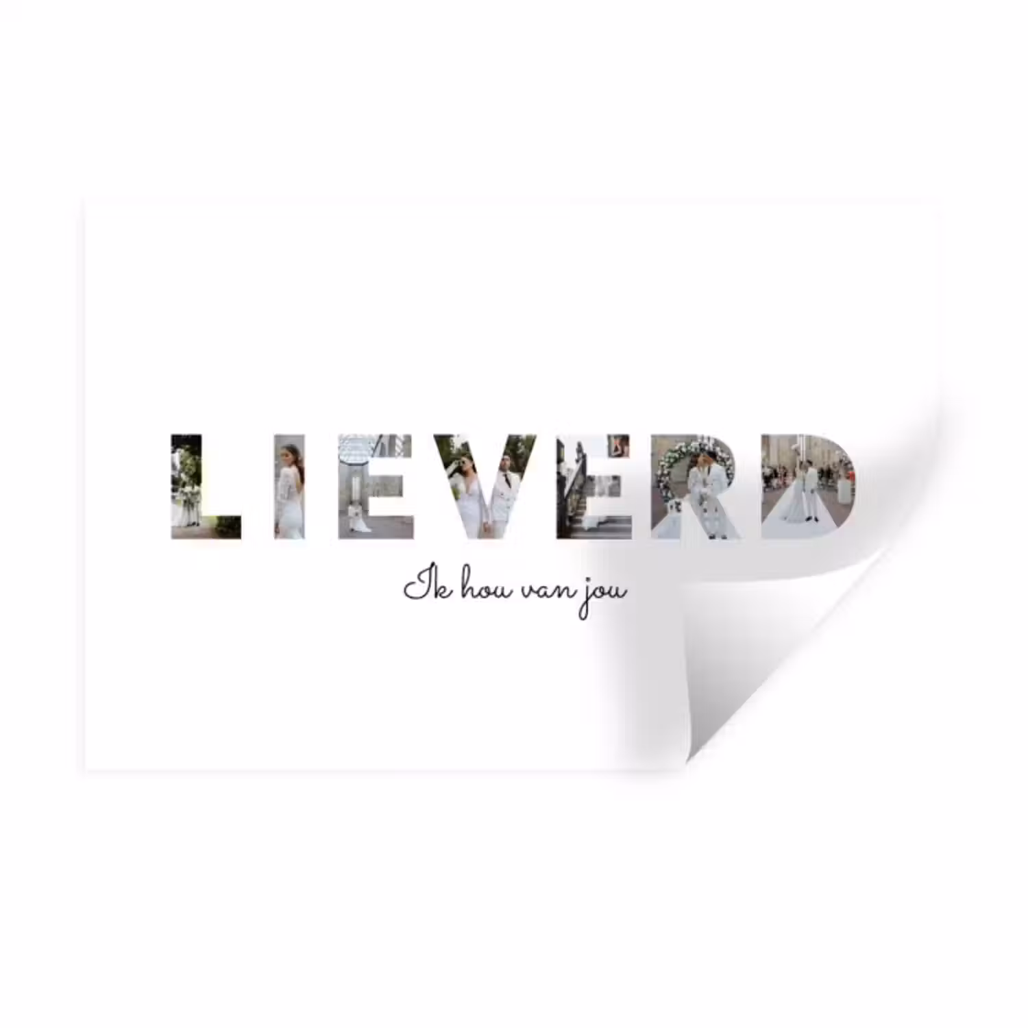 Gepersonaliseerde muursticker - Lieverd - Lettercollage