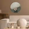 Hoed - Vrouw - Beige Akoestische PET Vilt - Rond klein -sfeer1