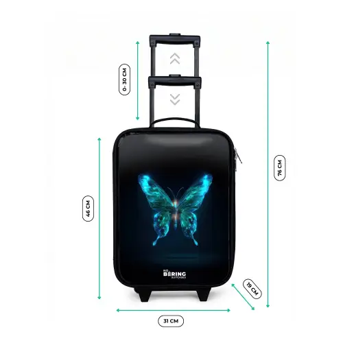 Magische digitale vlinder Kinderkoffer - Zwart klein -productfoto_formaten