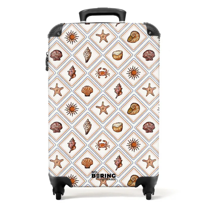 Oranje strand print NBS - Handbagage koffer - Volwassenen Unisex middel -productfoto_recht