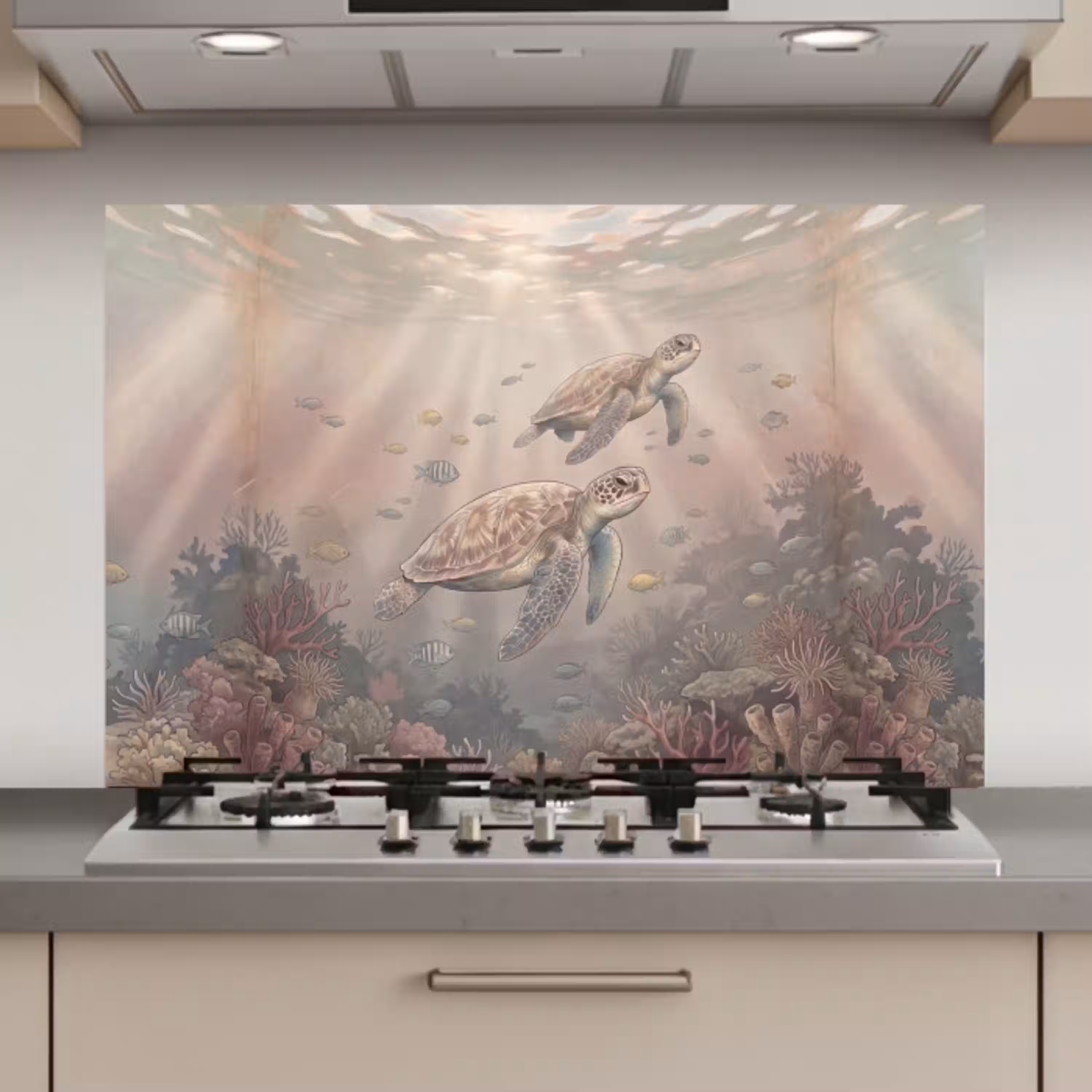 Dier - Onderwater - Oceaan - Illustratie - Zeeleven keuken achterwand spatscherm klein -3d_website