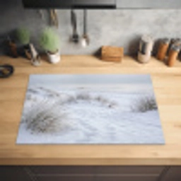 Duinen - Sneeuw - Strand - Winter - Serene Inductie beschermer vinyl 3mm klein -sfeer5