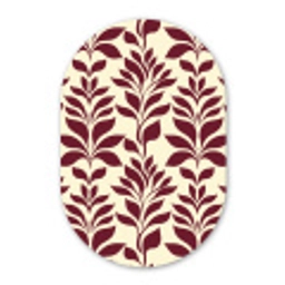Abstract - Bladeren - Burgundy Wandcirkel Ovaal Forex klein 630 -3d