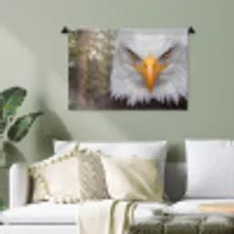 Amerikaans - Zeearend - Portret - Geel Wandkleed katoen klein -sfeer7
