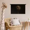 Donkerbruin - Bloem - Textuur - Artisjok Wandkleed katoen klein -wsfeer5_kind