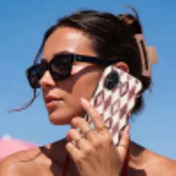 Ovaal - Textuur - Roze Toughcase MagSafe Apple iPhone 17 klein 1017 -Sfeer2V