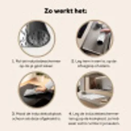Zebra Strepen van Minimalisme Inductie beschermer vinyl 3mm middel -sfeer9