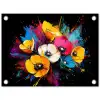 Bloemen - Kleurrijk - Graffiti - Modern - Boeket tuinposter los doek klein -3d