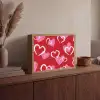 Patroon - Hartjes - Roze - Valentijn Light Box met batterij (Wandlamp) middel -sfeer2