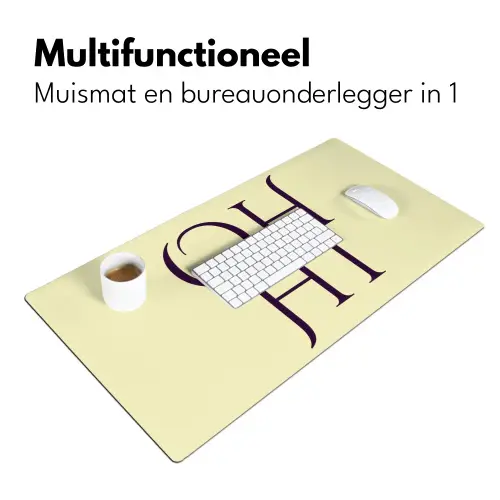 Oh hi - Geel - Monogram Muismat XXL klein -sfeer4