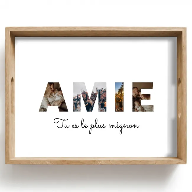 Plateau - Amie - Collage de lettres