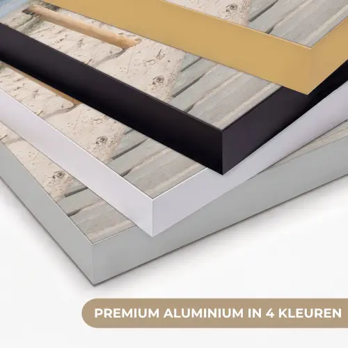 Strand - Pad - Duinen - Zee - Zomer Textielframe zwart klein -USP_kleurenNL