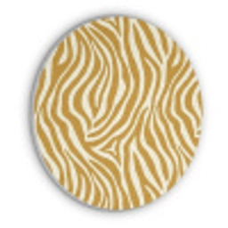 Zebra - Klassiek - Oker - Geel Akoestische PET Vilt - Rond klein 838 -3d