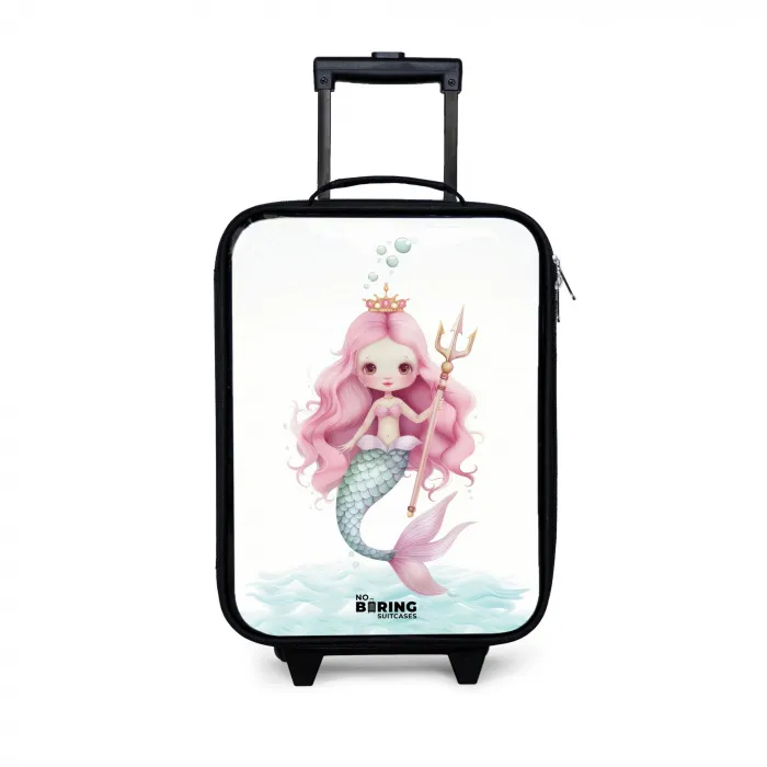 Suzy sirene Kinderkoffer - Zwart klein -3d