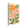 Minimalistisch - Bloemen - Bladeren - Roze aluminium wit klein -3d