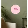 Girl power - Roze - Hartje Wandcirkel behangsticker klein -sfeer2