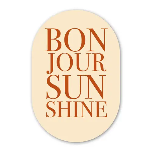 Oranje - Quote - Sun Wandcirkel Ovaal Glas middel -3d