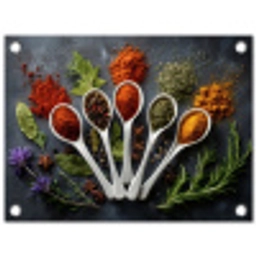 Lepels - Wit - Poeder - Kruiden tuinposter los doek klein -3d