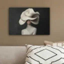 Modern - Vrouw - Hoed canvas 2cm klein -sfeer3