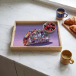 Edelstenen - Glitters - Paars - Kleurrijk Dienblad Rechthoek middel -sfeer2