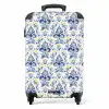 Barok patroon blauw geel NBS - Handbagage koffer - Kinderen Unisex middel -productfoto_recht