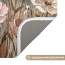 Bloemen - Botanisch - Schilderij - Pastel - Rustiek Badmat klein -USP_AntislipFR