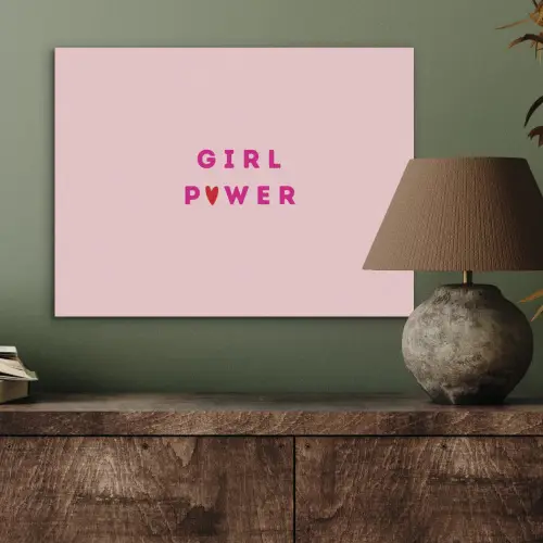 Girl power - Roze - Hartje PET vilt klein -sfeer2