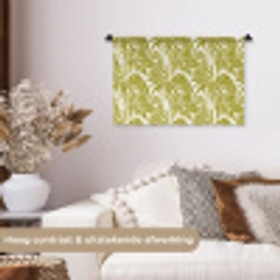 Palmblad - Patroon - Groen Wandkleed katoen klein 269 -sfeer1