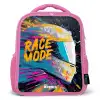 Racehelm - Verfspatten - Penseelstreken - Race mode Kinderrugzak - Roze middel -3d
