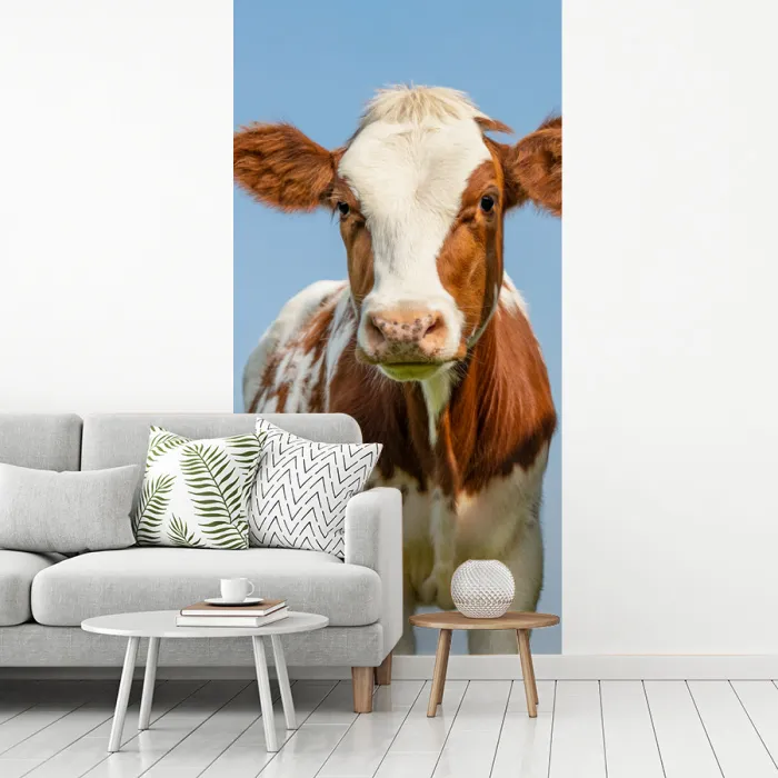 Koeien - Lucht - Dieren - Boerderij - Portret fotobehang vinyl groot -woonkamer