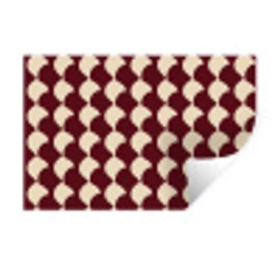 Rood - Tegelpatroon - Crème Muursticker klein 286 -3d