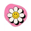 Smiley - Bloem - Roze Wandcirkel Organisch Forex 3mm klein -3d
