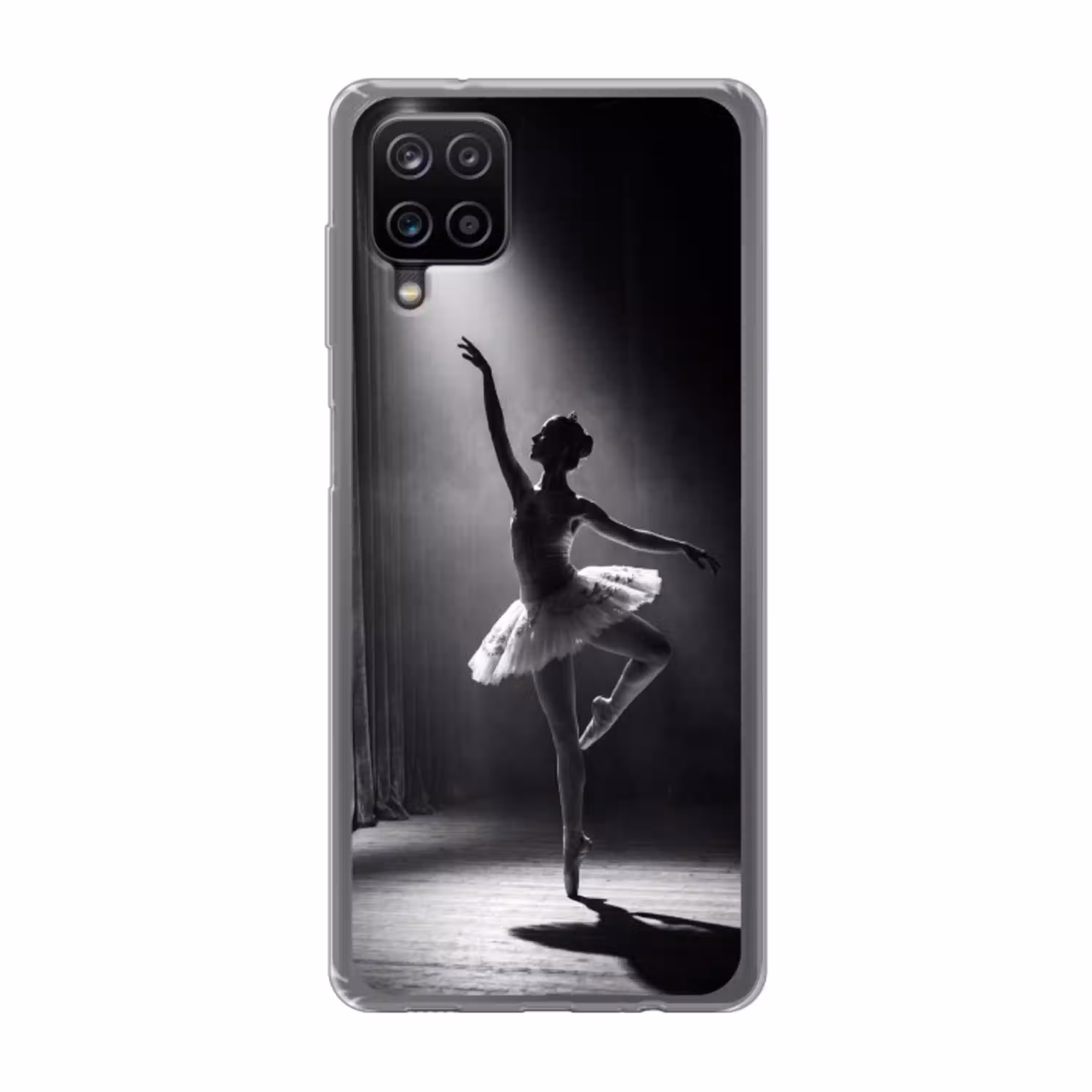 Danser - Podium - Zwart-wit - Kunst - Klassiek Telefoonhoesje Samsung Galaxy A12 klein -3d