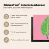 Illustratie - Blad - Minimalistisch - Groen Inductie beschermer vinyl 3mm middel -sfeer2