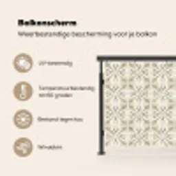 Tegel - Motief - Beige Balkonbeschermer Duitsland klein 596 -specs_NL