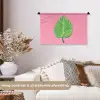 Illustratie - Blad - Minimalistisch - Groen Wandkleed katoen klein -sfeer1