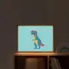 Dinosaurus - Blauw - Zonnebril Light Box met batterij (Wandlamp kind) middel -sfeer1_kind