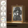 Hond - Krullen - Zonnebril - Wijn Light Box met kabel (Tafellamp) klein -USP_NL
