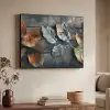 Bladeren - Herfst - Grijs - Natuur Textielframe zwart klein -sfeer3