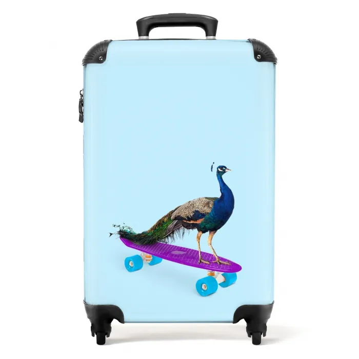 Passerende pauw Koffer - NBS - Handbagage middel -productfoto_recht