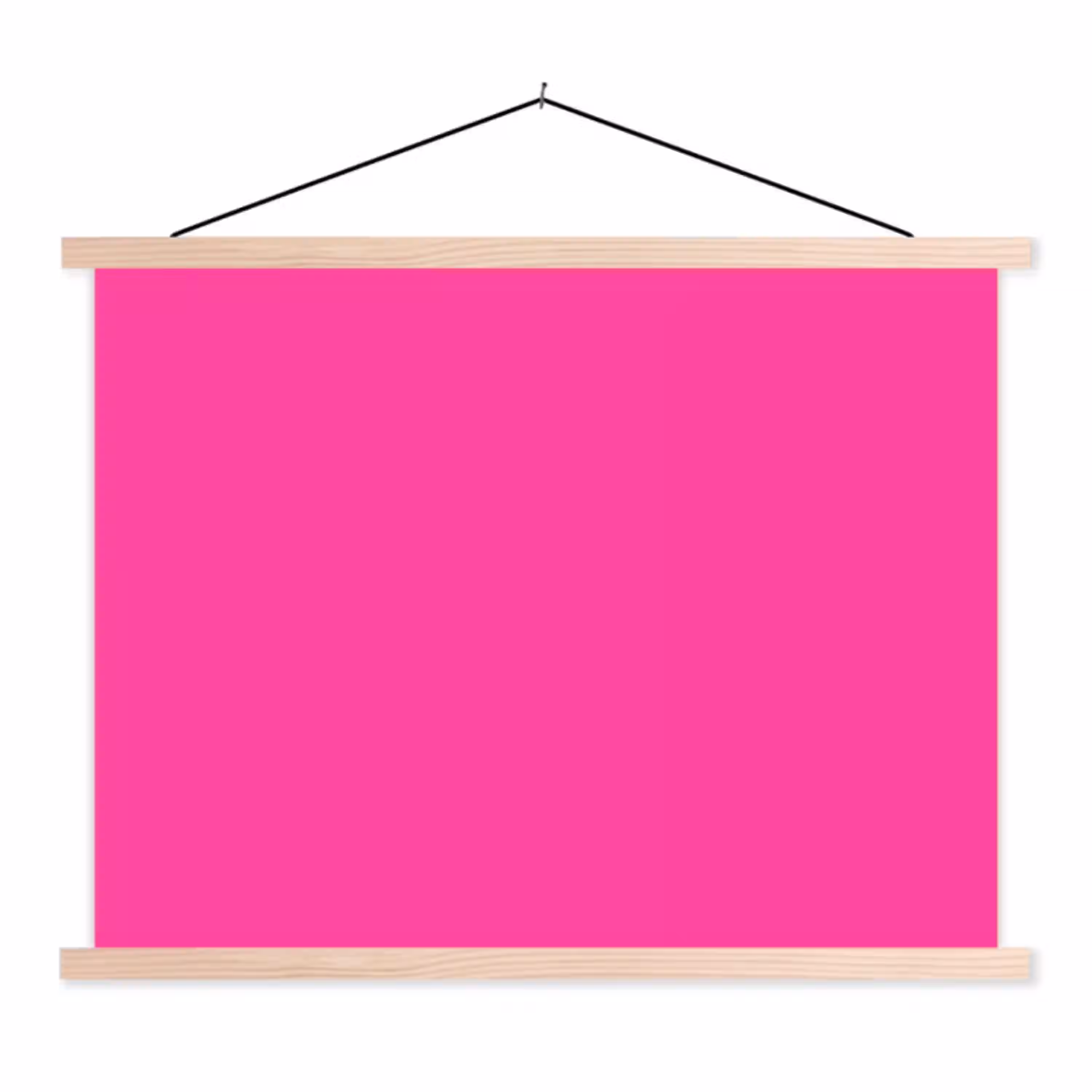 Electric - Magenta - Roze textielposter latten blank klein 122 -3d