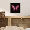 Vlinder - Fuchsia - Grafisch aluminium wit klein -sfeer3