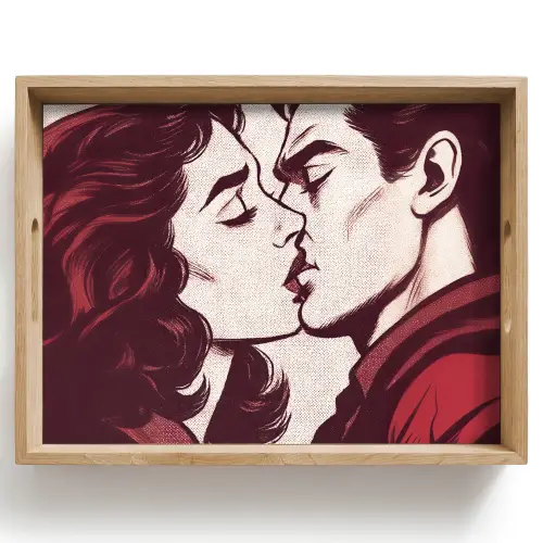 Kussen - Personen - Retro - Bordeaux Dienblad Rechthoek middel -z3d_shopping