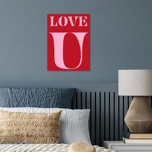 Rood - Love - Valentijn - Roze poster papier klein -sfeer2