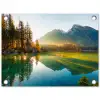 Meer - Bos - Bergen - Natuur - Zon - Landschap tuinposter los doek klein -3d