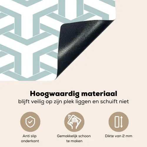 Design - Lijn - Patroon Inductie beschemer met haakjes klein 777 -ky-onderkant-nl