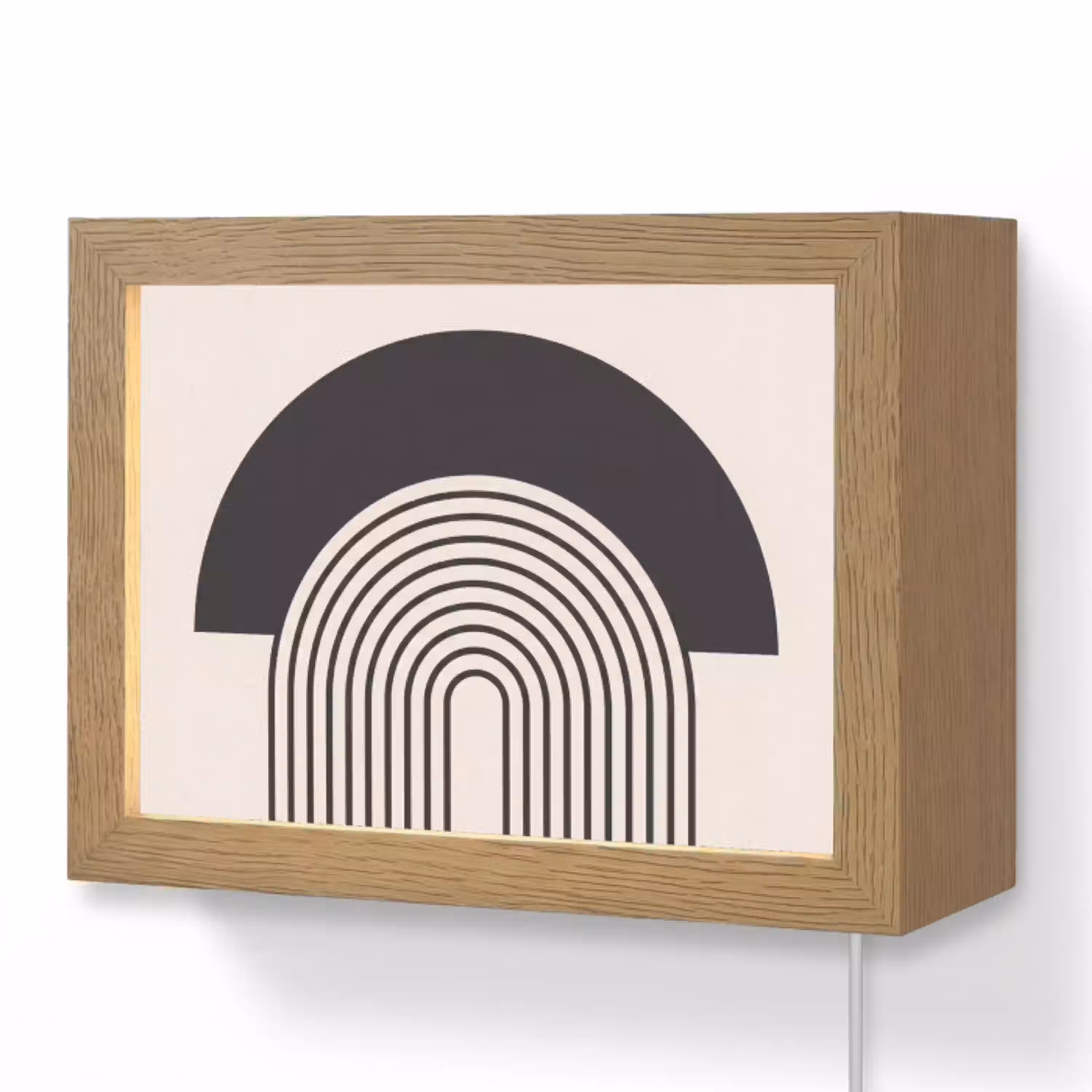 Abstract - Boog - Modern Light Box met kabel (Wandlamp) klein -3d